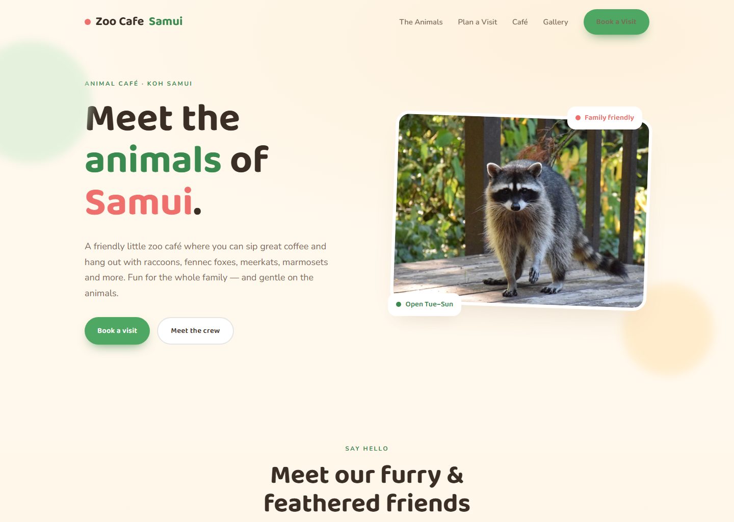 Zoo Cafe Samui website